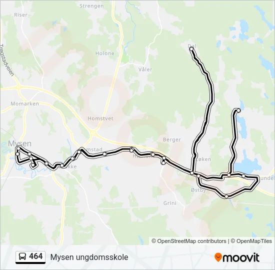 464 Bus Line Map