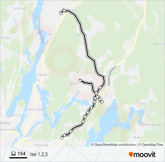 154 Bus Line Map