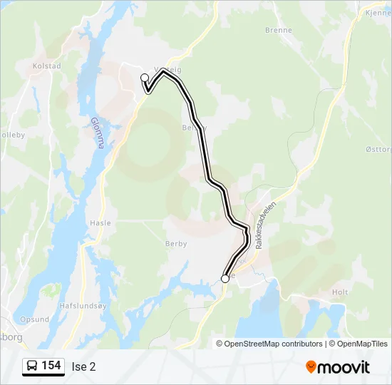 154 Bus Line Map