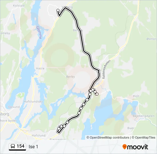 154 Bus Line Map