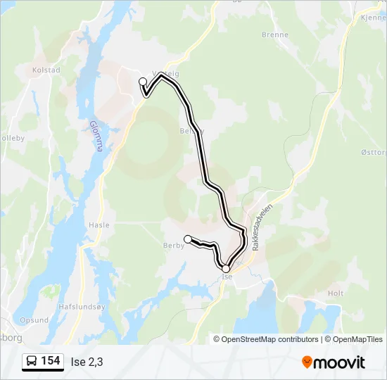 154 Bus Line Map