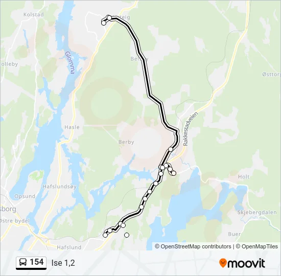 154 Bus Line Map