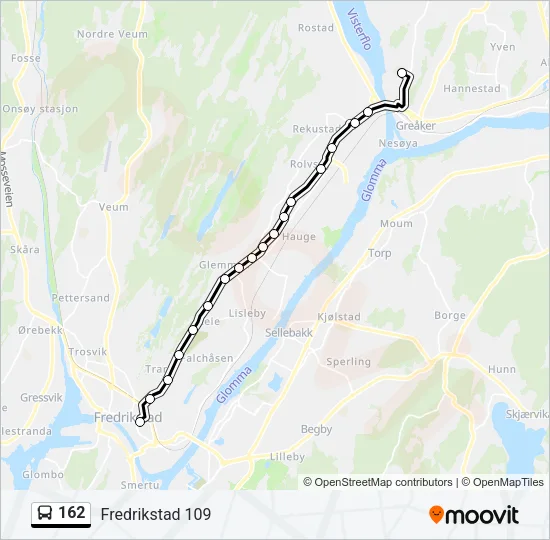 162 Bus Line Map