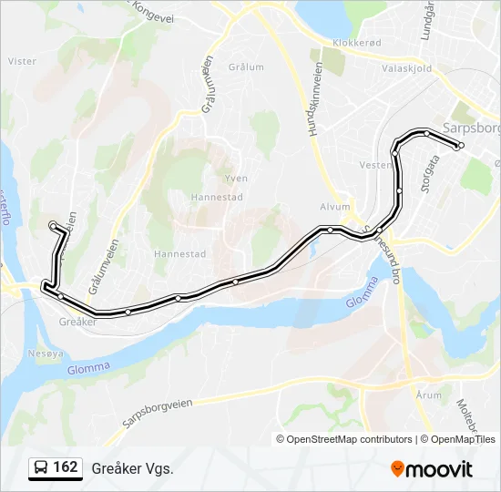 162 Bus Line Map