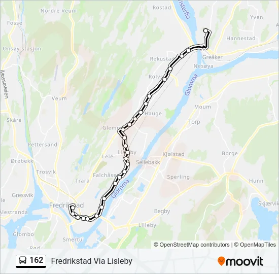 162 Bus Line Map