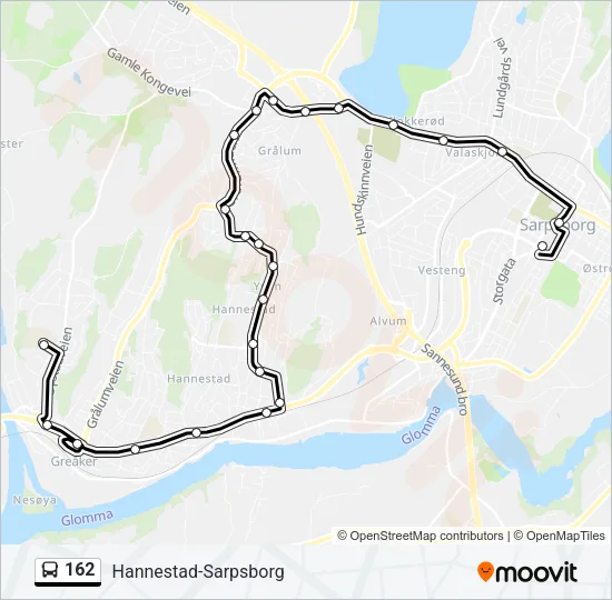 162 Bus Line Map