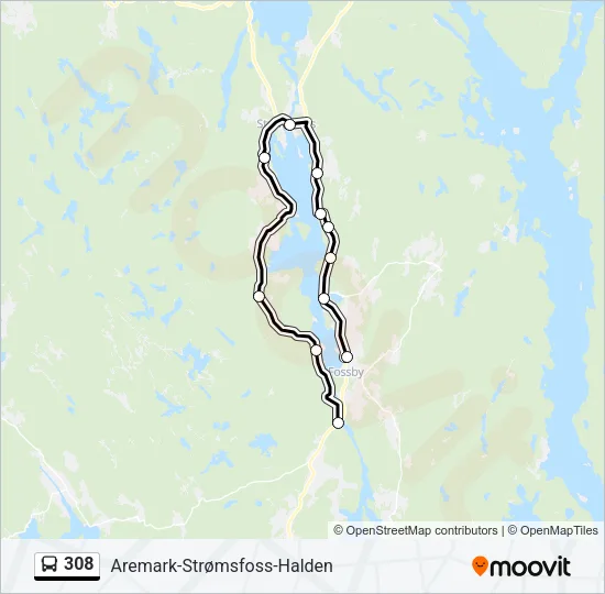 308 Bus Line Map