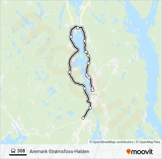 308 Bus Line Map