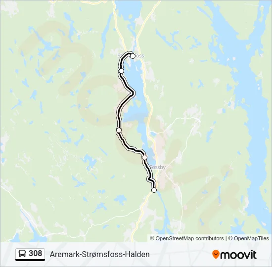 308 Bus Line Map