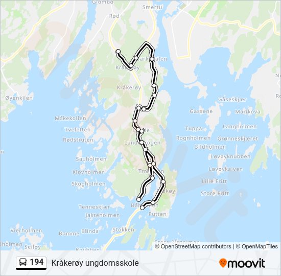 194 Bus Line Map