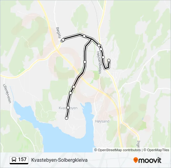 157 Bus Line Map