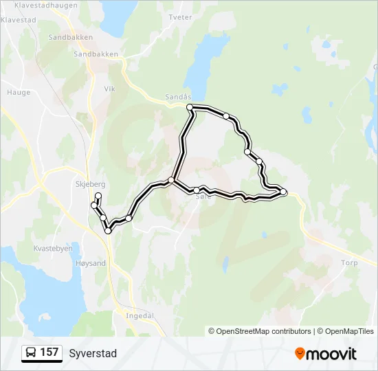 157 Bus Line Map