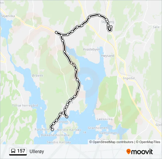 157 Bus Line Map