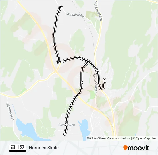 157 Bus Line Map