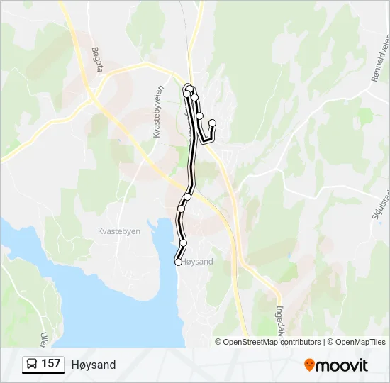 157 Bus Line Map
