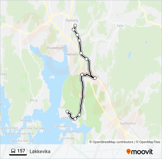 157 Bus Line Map