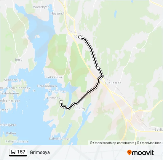 157 Bus Line Map