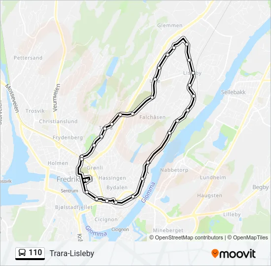 110 Bus Line Map