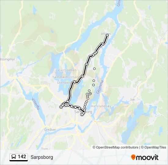 142 Bus Line Map