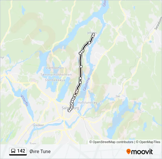 142 Bus Line Map