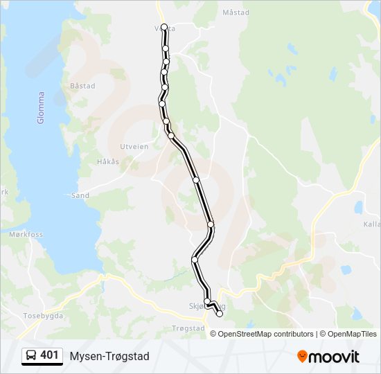 401 Bus Line Map