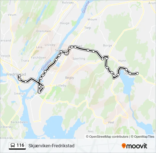116 Bus Line Map