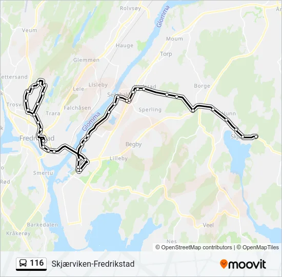 116 Bus Line Map