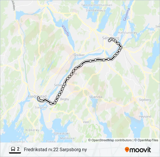 2 Bus Line Map