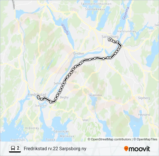 2 Bus Line Map