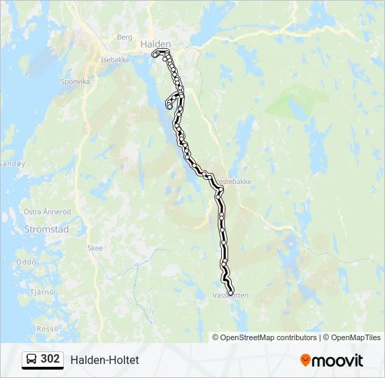 302 Bus Line Map