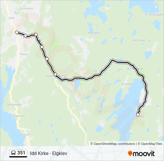 351 Bus Line Map