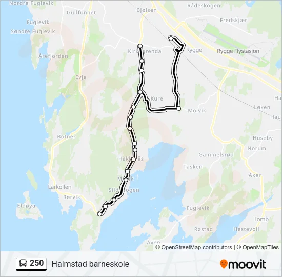 250 Bus Line Map