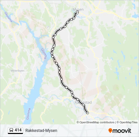 414 Bus Line Map