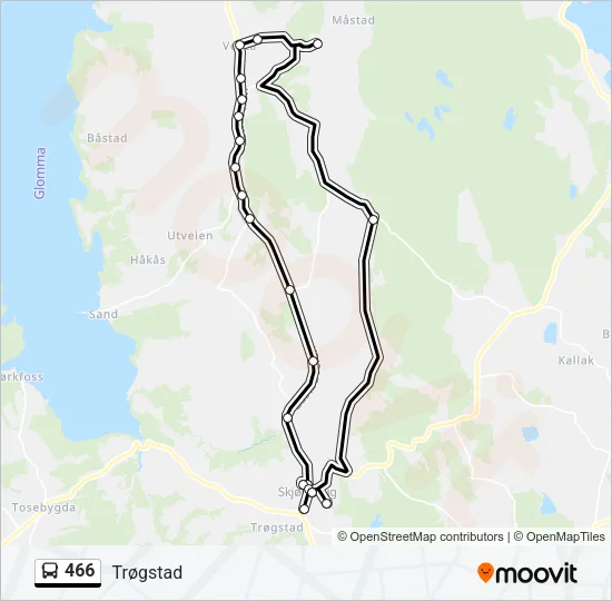 466 Bus Line Map