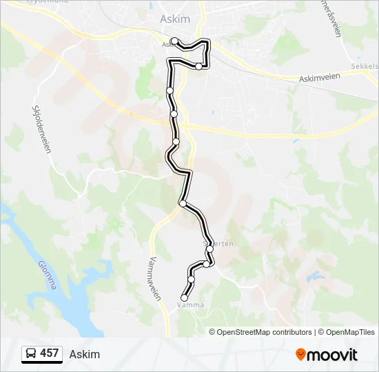 457 Bus Line Map