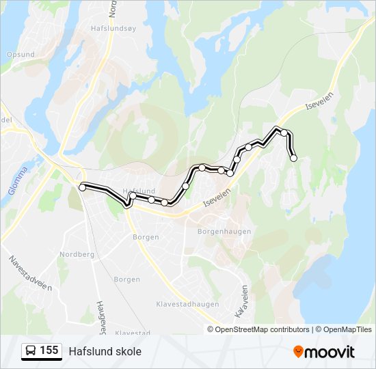 155 Bus Line Map