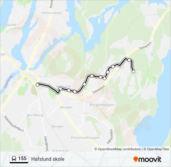 155 Bus Line Map