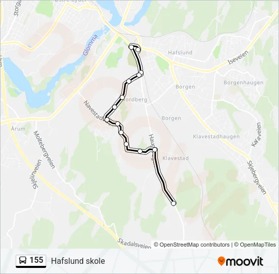 155 Bus Line Map
