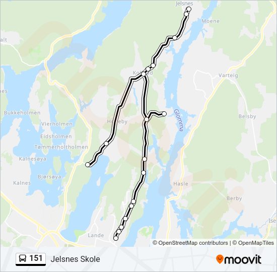 151 Bus Line Map