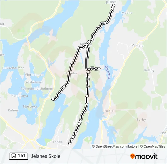 151 Bus Line Map