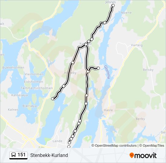 151 Bus Line Map