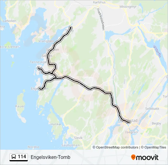 114 Bus Line Map