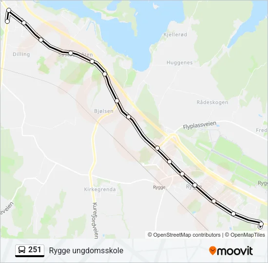 251 Bus Line Map