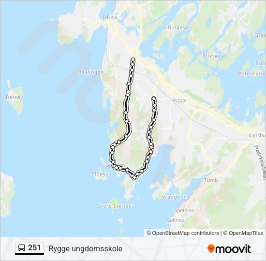 251 Bus Line Map