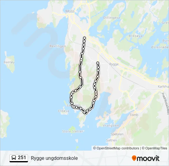 251 Bus Line Map