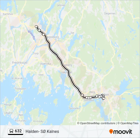 632 Bus Line Map