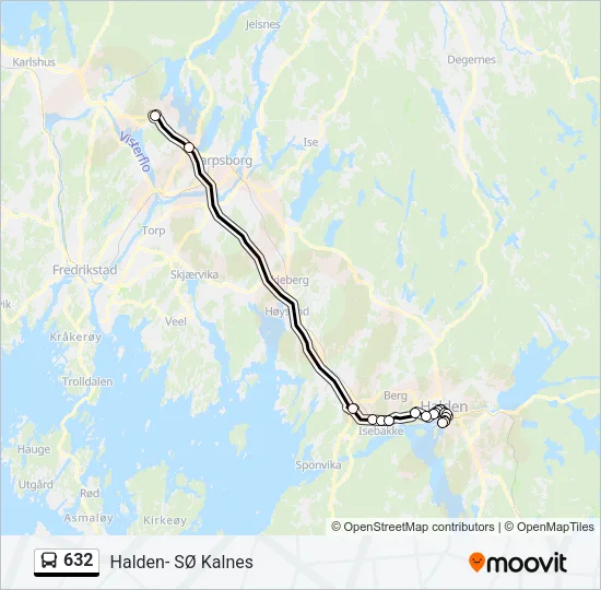 632 Bus Line Map