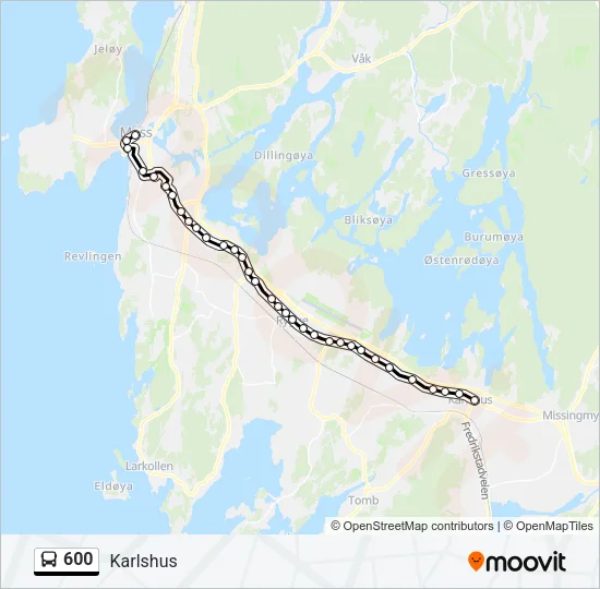 600 buss Linjekart