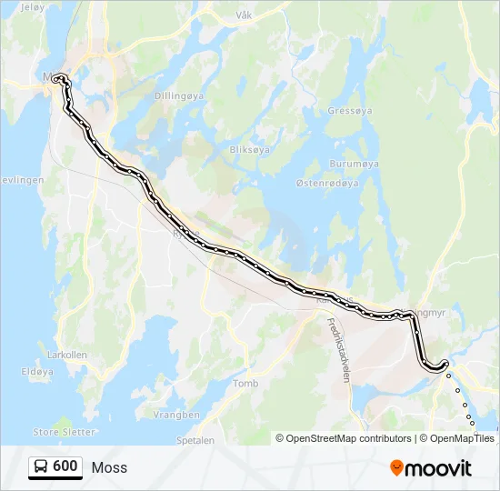 600 Bus Line Map