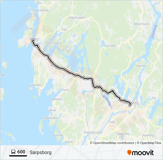 600 buss Linjekart